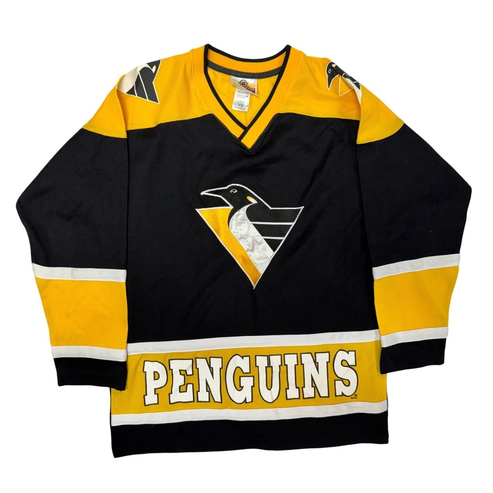 Vintage Pittsburgh Penguins Jaromir Jagr 68 Hockey Jersey Kids Large RoboPen